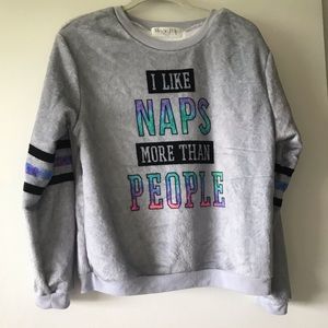 “I Like Naps More Than People” sweater